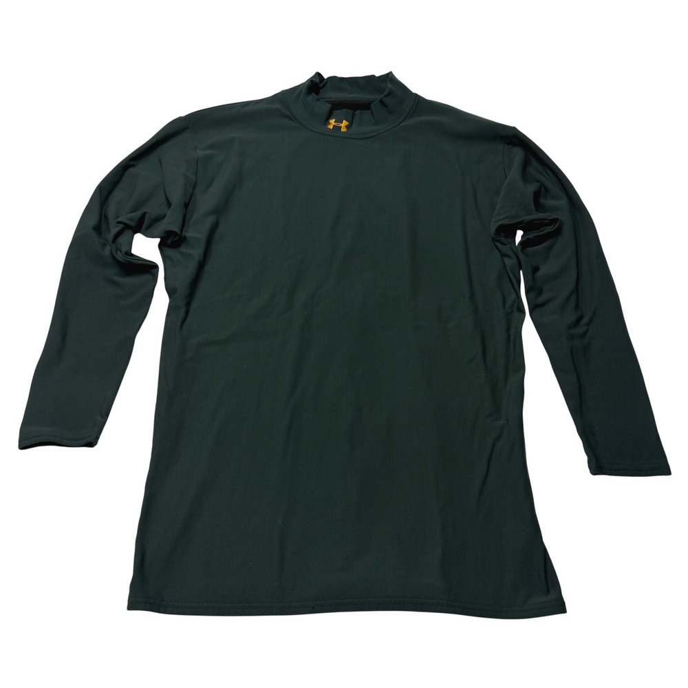 Under Armour ColdGear Shirt Mock Neck Mens 3XL Long Sleeve Base Layer Dark Green